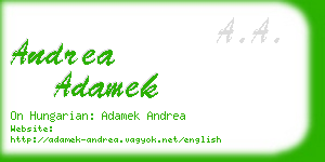 andrea adamek business card